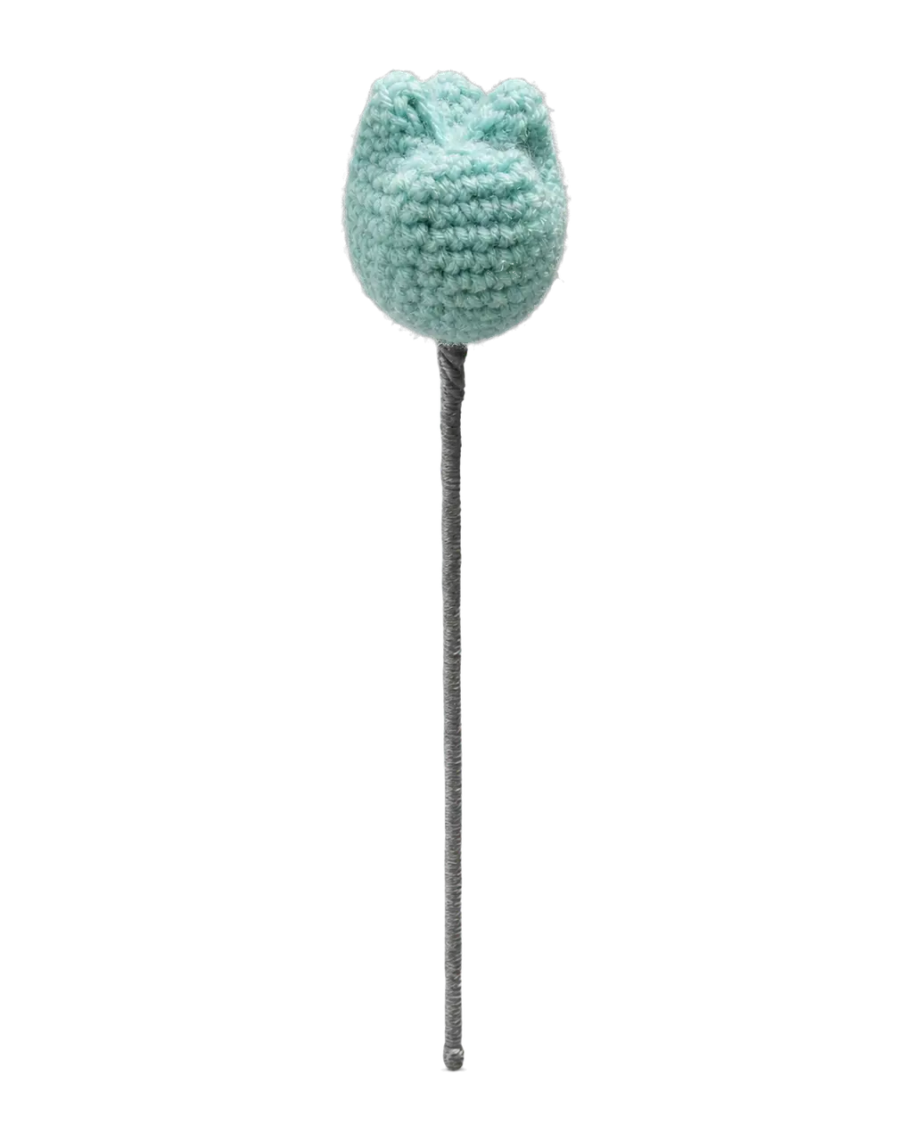 Blue Crochet Tulip Stem