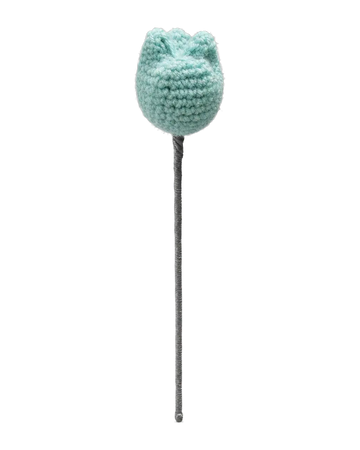 Blue Crochet Tulip Stem