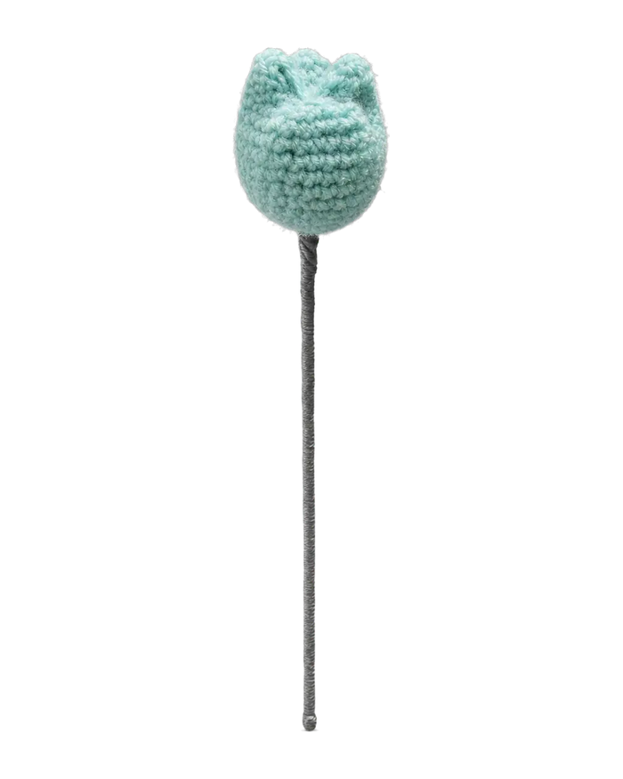 Blue Crochet Tulip Stem