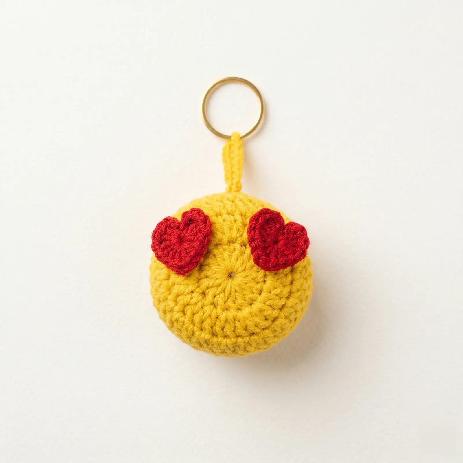 Heart Eye Emoji Key Ring