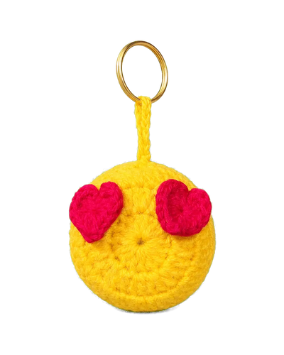Heart-Eyes Emoji Keychain