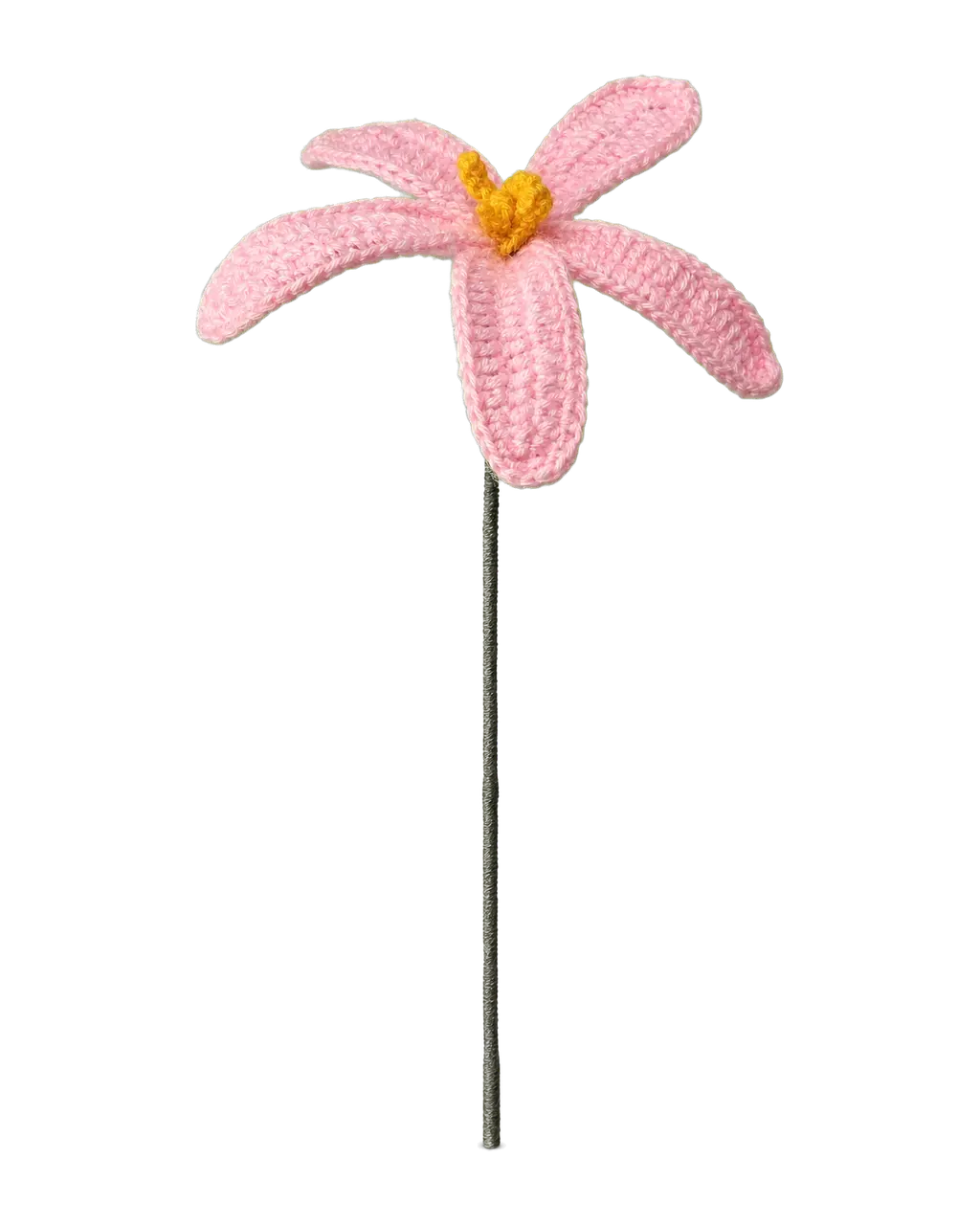 Pink Crochet Lily Stem