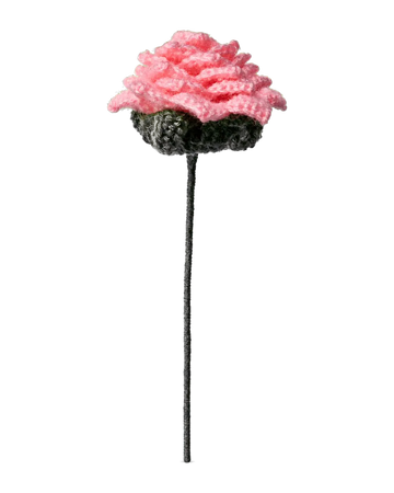 Pink Crochet Rose Stem