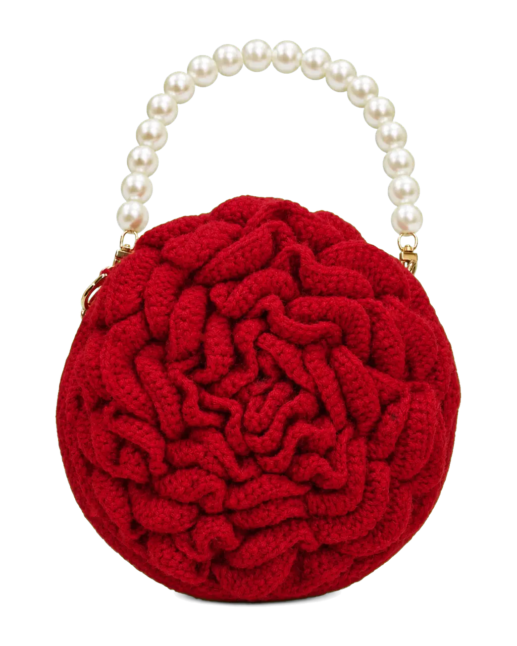 Rose Handbag with Pearl Handle