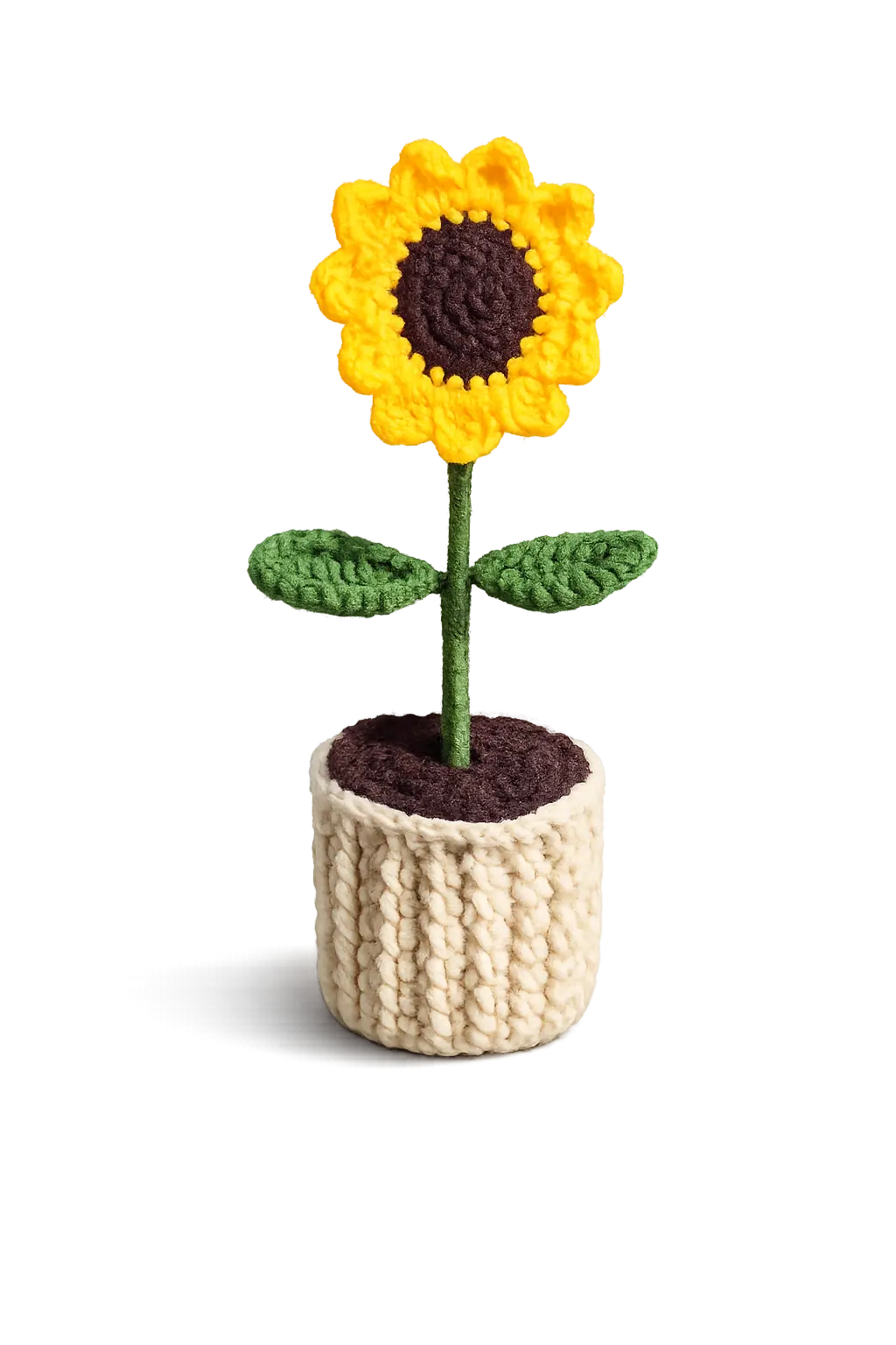 Sunflower Crochet Pot