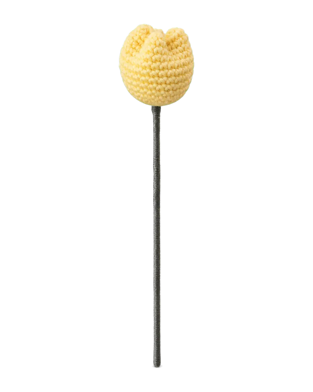 Yellow Crochet Tulip Stem