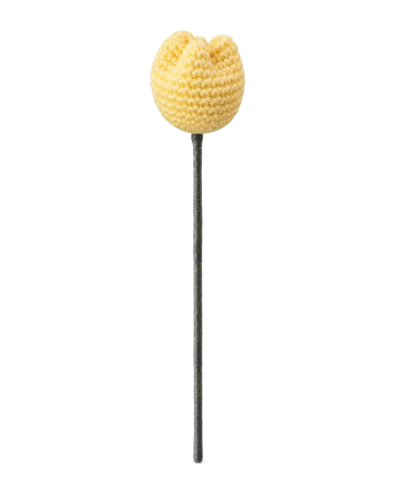 Yellow Crochet Tulip Stem