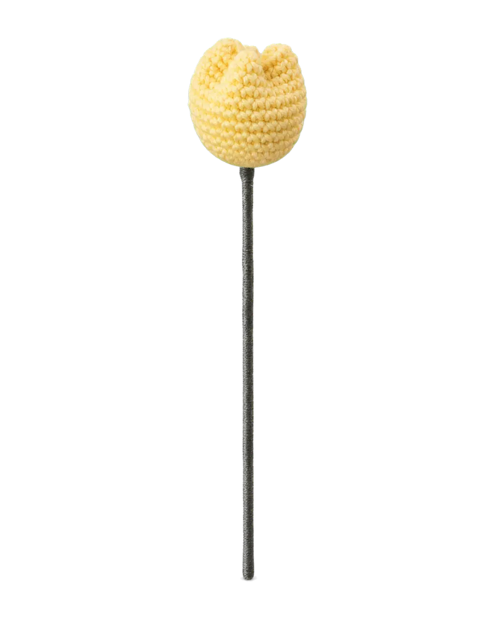 Yellow Crochet Tulip Stem