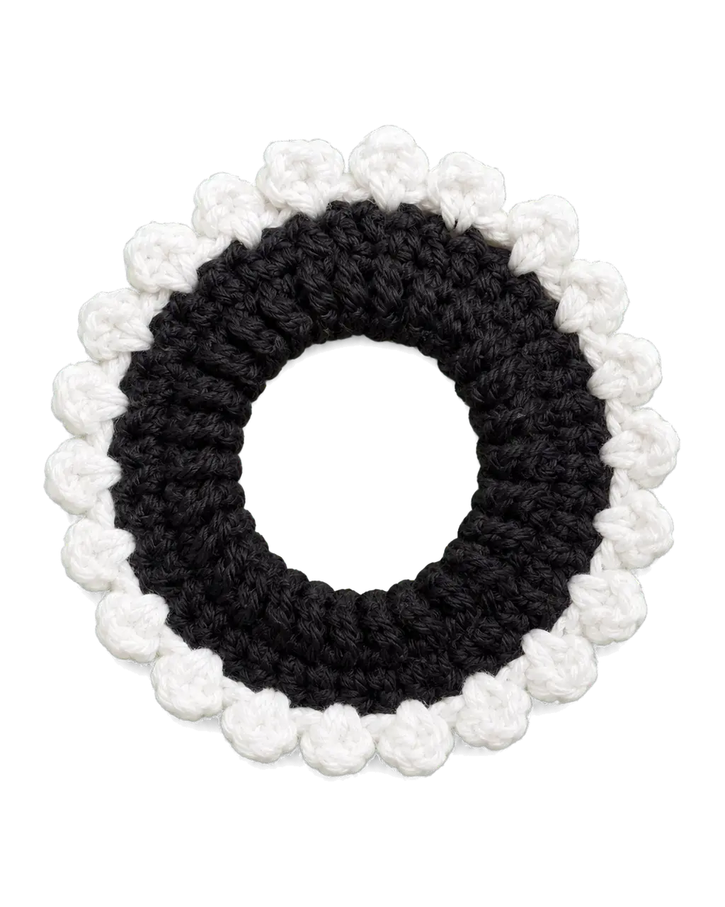 Black & White Crochet Scrunchie