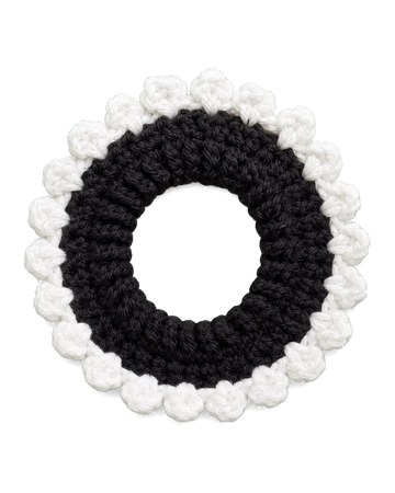 Black & White Crochet Scrunchie