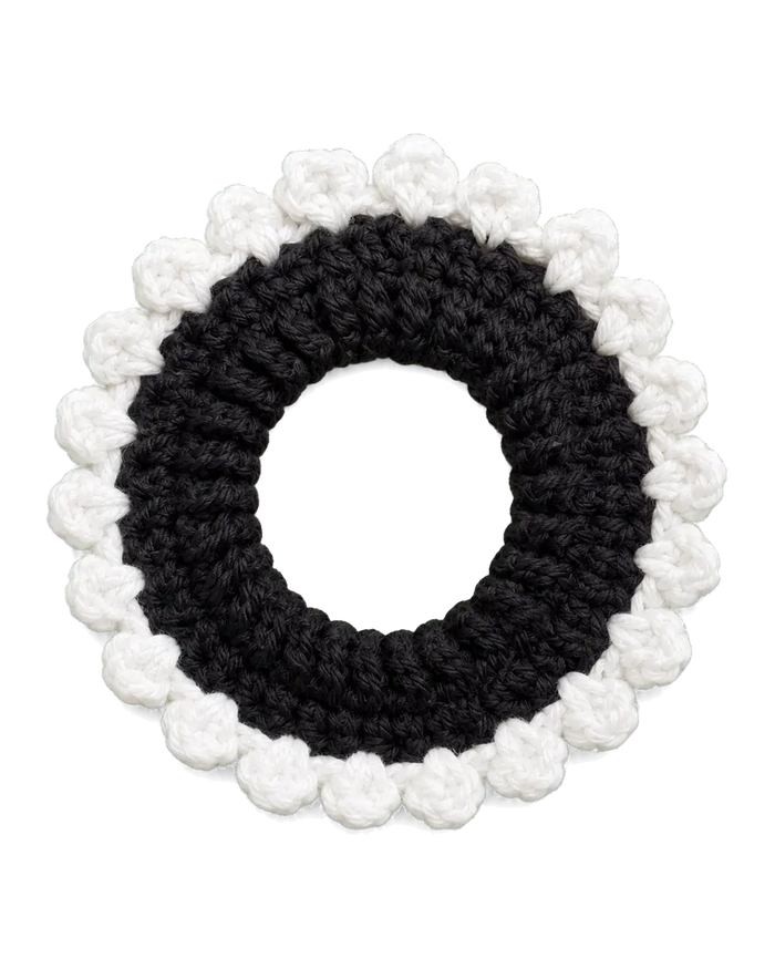 Black & White Crochet Scrunchie