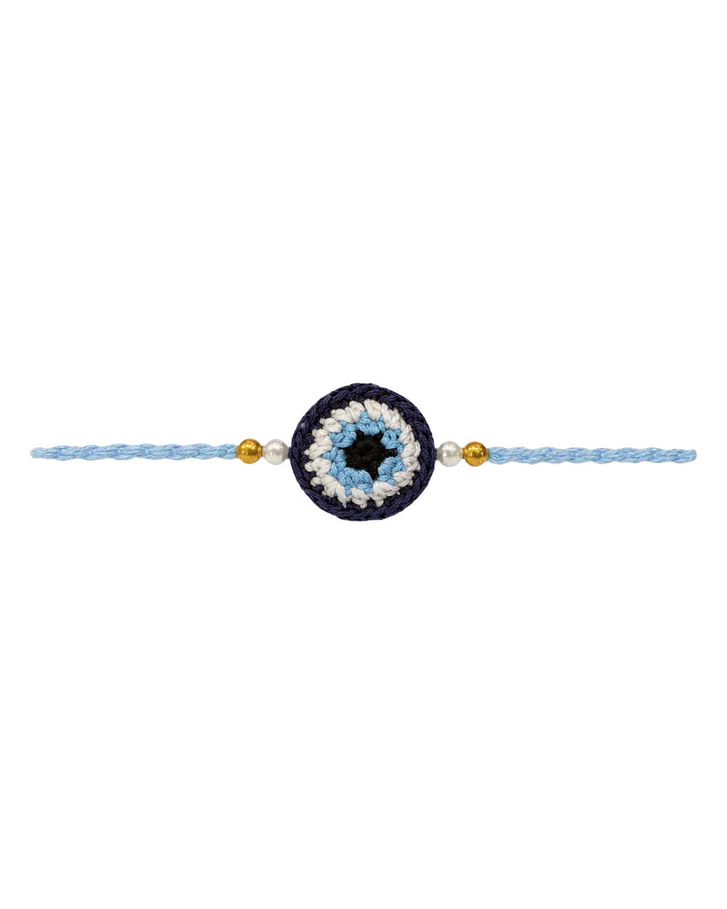 Blue Evil Eye Crochet Rakhi