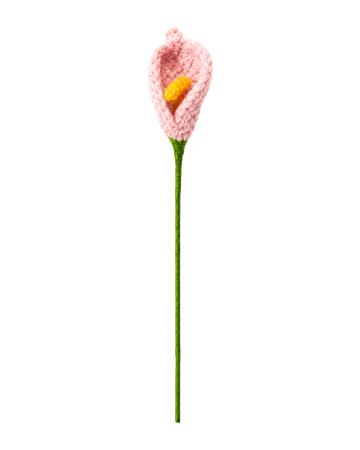 Crochet Mini Lily Stem (Pink)