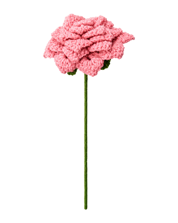 Crochet Rose Stem (Pink)