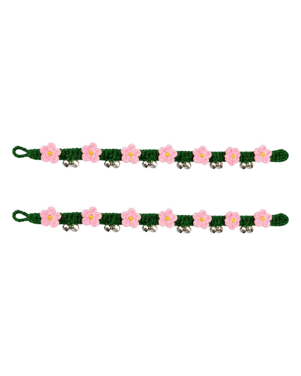 Daisy Crochet Payal in Baby Pink