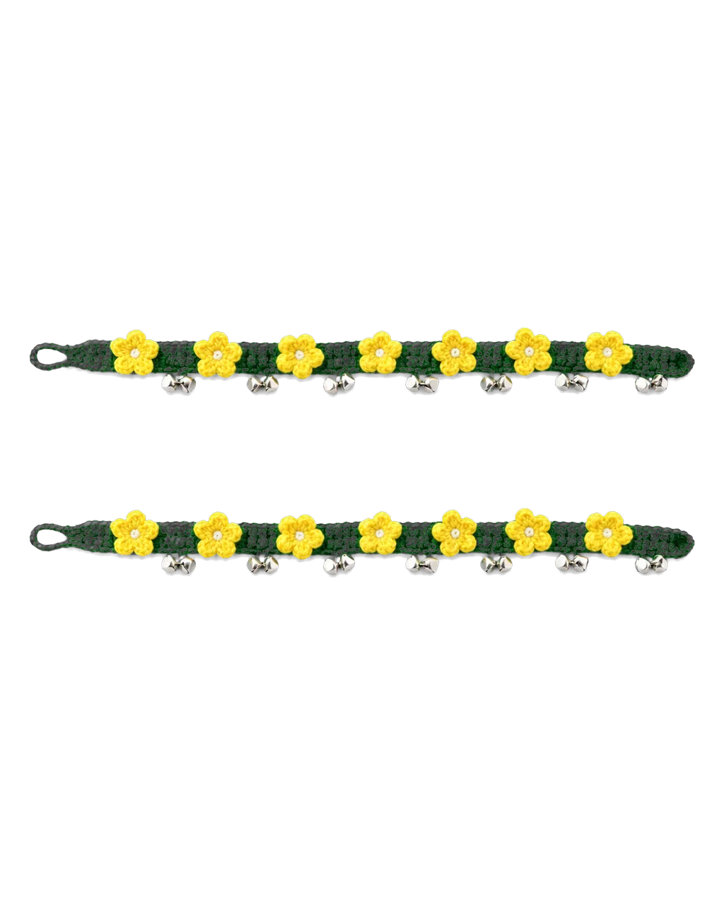 Daisy Crochet Payal in Lemon