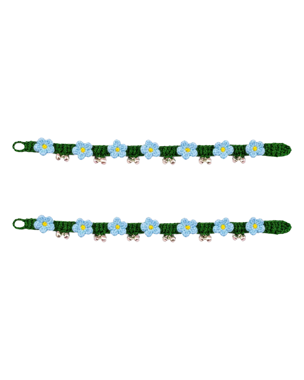 Daisy Crochet Payal in Sky Blue