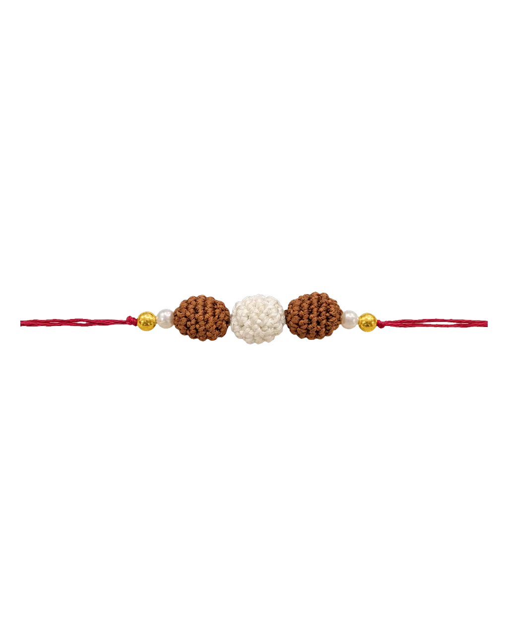 Double Rudraksh Crochet Rakhi