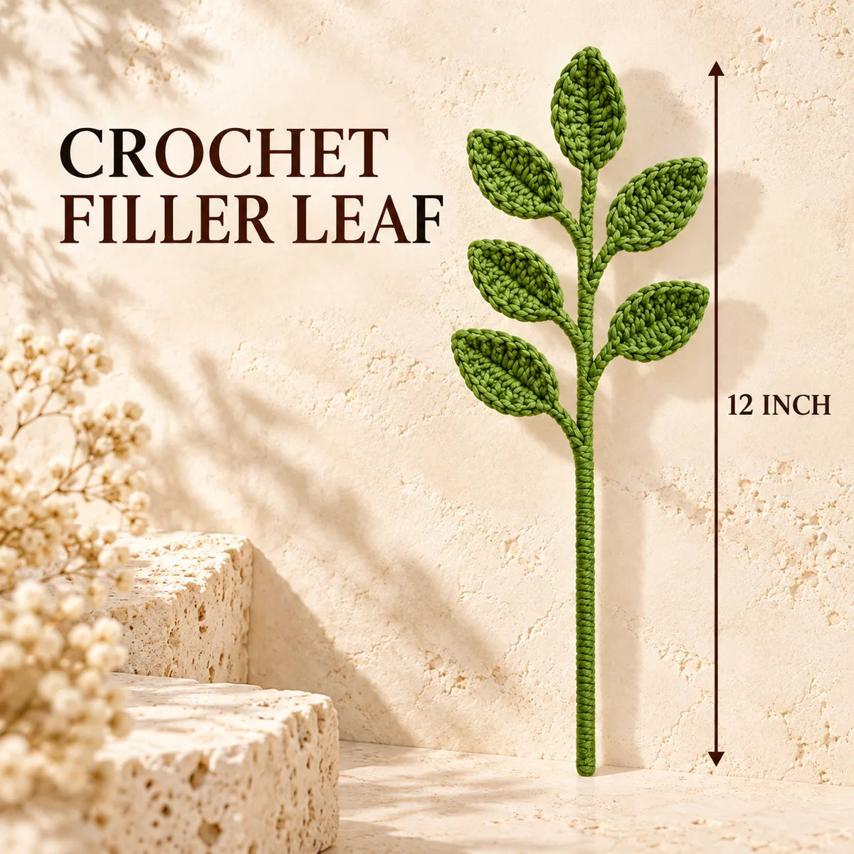 Crochet Filler Leaf, 12 inch, from the Sabki Diwali Hamper