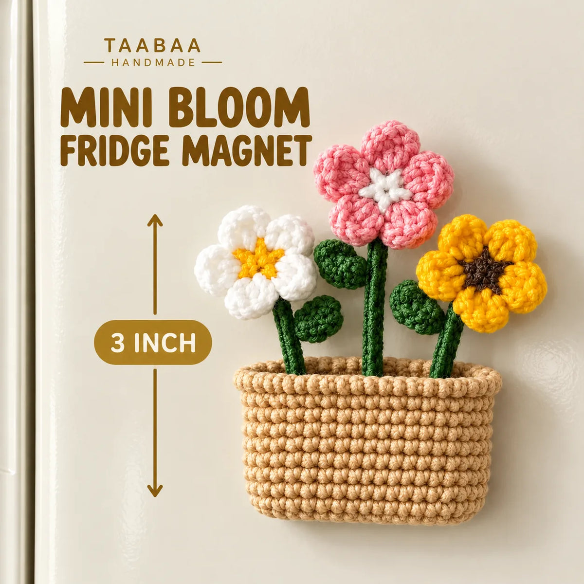 Mini Bloom Fridge Magnet, 3 inch, from the Sabki Diwali Hamper