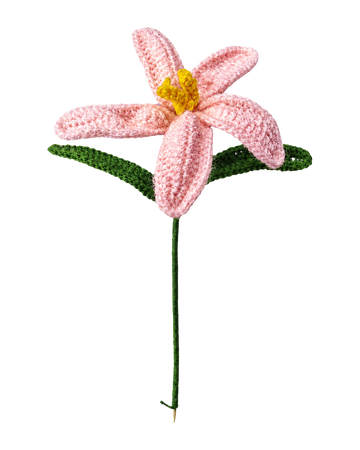 Crochet Lily Stem (Pink)