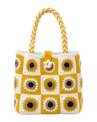 Sunflower Granny Square Tote Bag