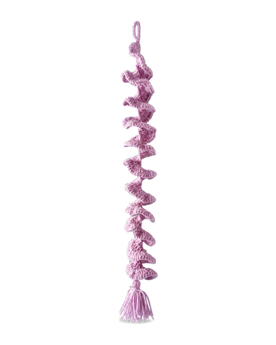 Lavender Spiral Hanging (Set of 2) in Pink, a lilac crochet spiral with a tassel