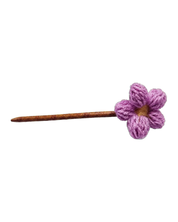 Purple Flower Hair Stick