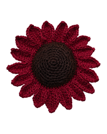 Sunflower Curtain Tie-Back (Dark Red)