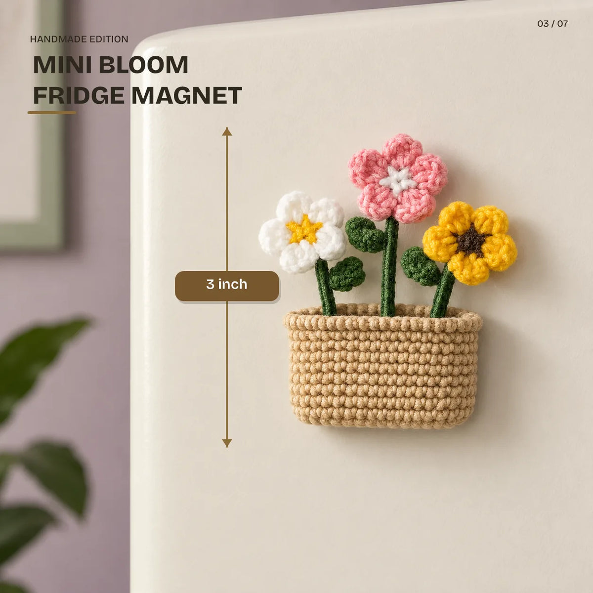 Mini Bloom Fridge Magnet, 3 inch, from the Chai Pe Festive Hamper