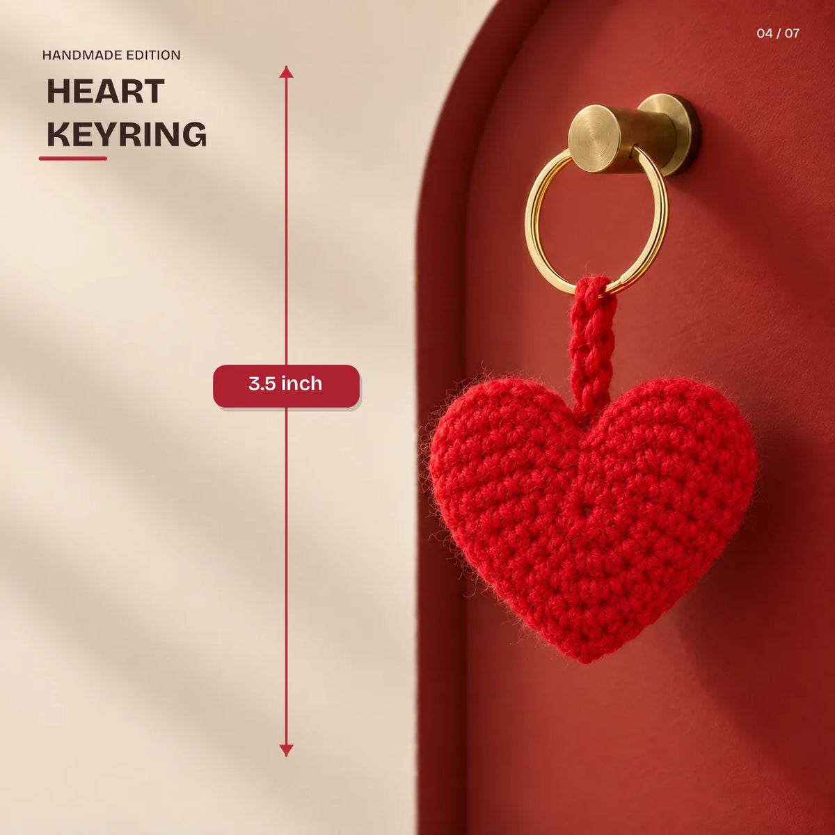 Heart Keyring, 3.5 inch, from the Dilwali Festive Hamper