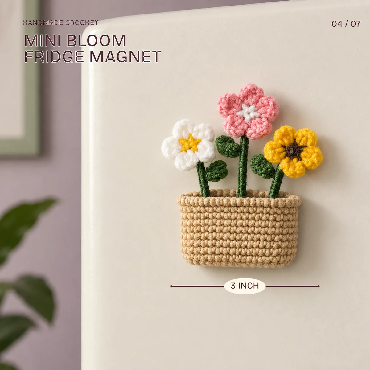 Mini Bloom Fridge Magnet, 3 inch, from the Forever Phooljhadi Hamper
