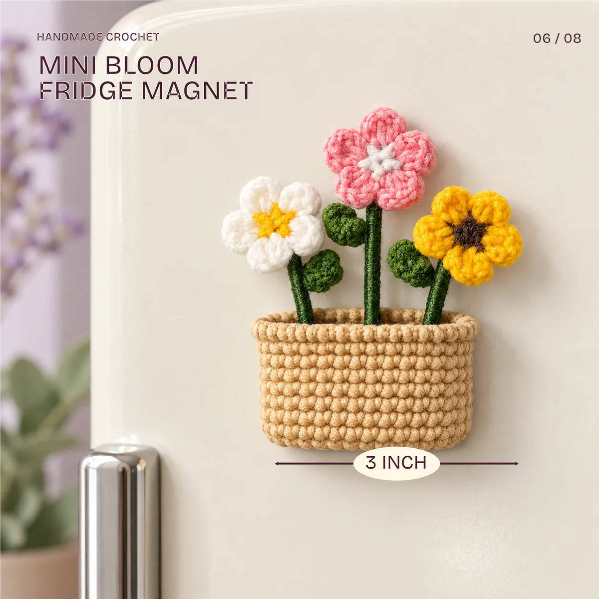 Mini Bloom Fridge Magnet, 3 inch, from the Pretty Patakha Hamper