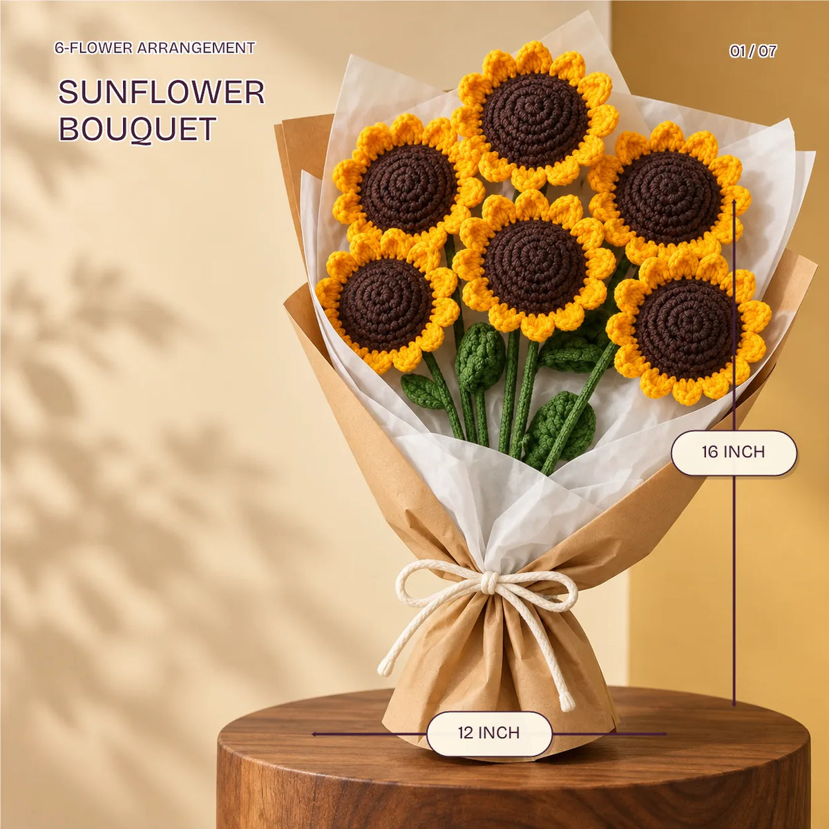 Sunflower Bouquet, 16x12 inch, from the Sunflower Wala Festive Hamper