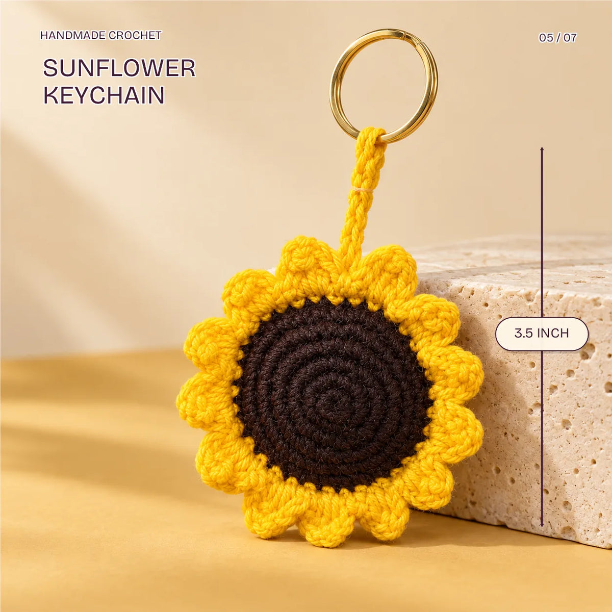 Sunflower Keychain, 3.5 inch, from the Sunflower Wala Festive Hamper