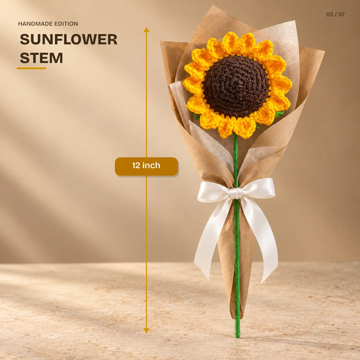 Sunflower Stem, 12 inch, from the Sunny Festive Hamper