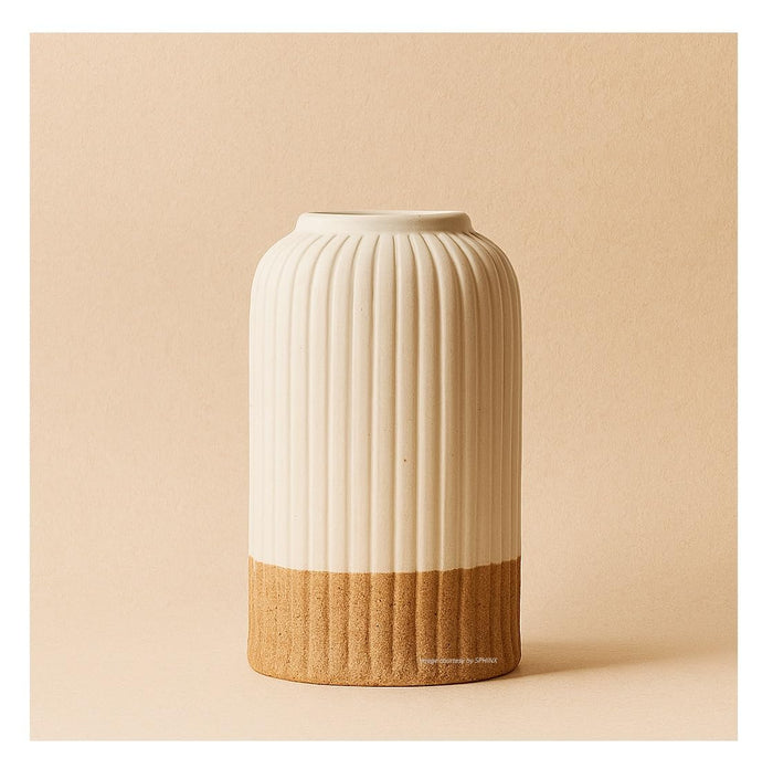 White and Brown Vase
