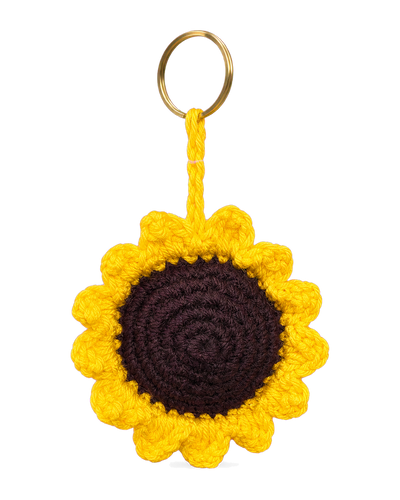Sunflower Keychain in Bright Light Yellow